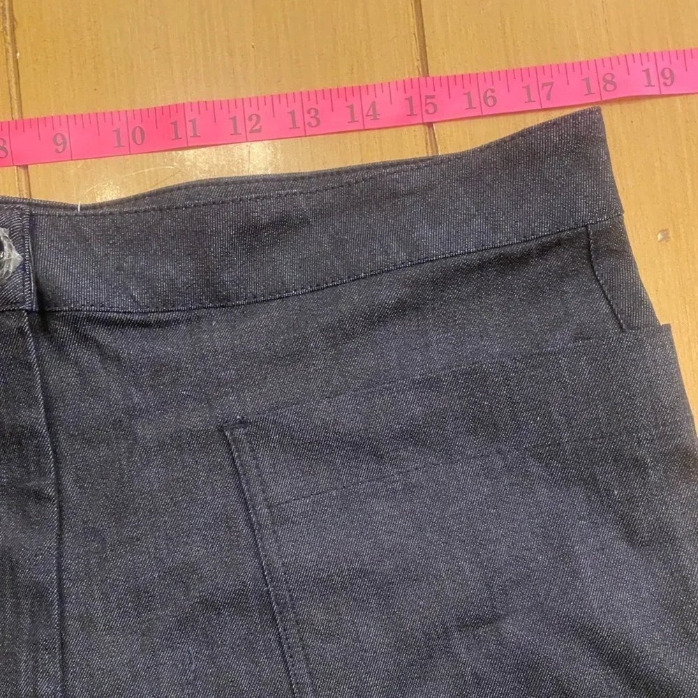 Kate Spade Women’s Cuffed Cropped Coullotte Blue Jeans New Size 14 defaced